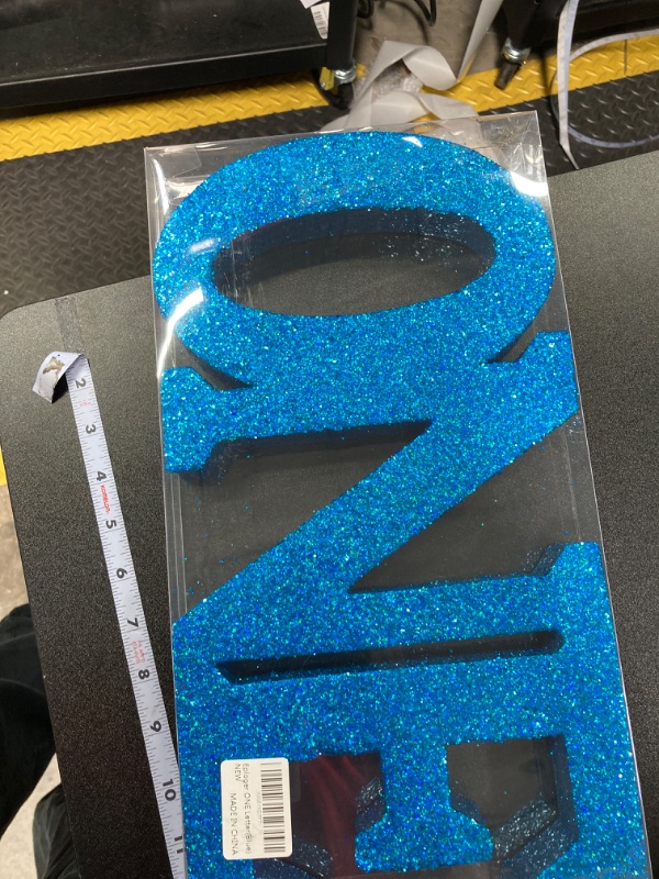 Photo 2 of 1st Birthday Decorations Boys,Blue Glitter One Letters Sign for First Birthday, One table centerpieces,One standing Letters for 1st Birthday, First Birthday Photo Shoot Prop Lowercase-blue