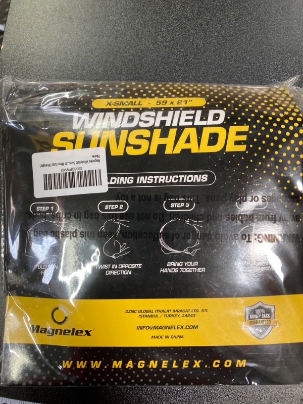 Photo 2 of Magnelex Windshield Sun Shade for Wrangler, Rubicon, Gladiator. Reflective 240T Material Car Sun Visor with Mirror Cut-Out. Foldable Sun Shield for Sun Heat and UV Protection (X-Small) X-Small (59" x 21")