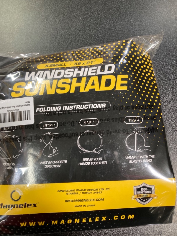 Photo 2 of Magnelex Windshield Sun Shade for Wrangler, Rubicon, Gladiator. Reflective 240T Material Car Sun Visor with Mirror Cut-Out. Foldable Sun Shield for Sun Heat and UV Protection (X-Small) X-Small (59" x 21")