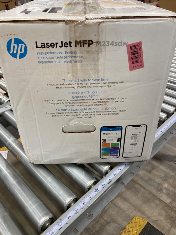 Photo 9 of HP LaserJet MFP M234sdw Wireless Monochrome All-in-One Printer with built-in Ethernet & fast 2-sided printing, Instant Ink ready (6GX01F),Gray