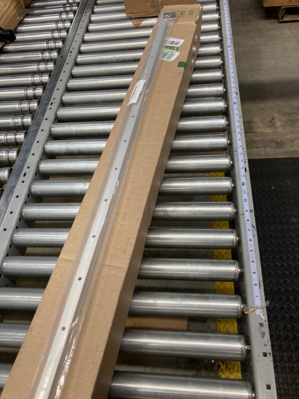 Photo 2 of 3/4 Inch Square Silver Aluminum Pre-Drilled Pickets with Mounting Brackets for 1/8" Level Cable Railings (42" High with 13 Holes at 3-1/8" On-Center)