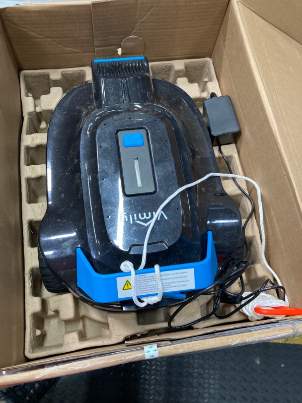 Photo 2 of 2024 Upgraded Robotic Pool Cleaner, Cordless Robotic Pool Vacuum, 5000 mAh Lasts Up to 120 Mins, Ideal for Above Ground Pools, Self-Parking, LED Indicator, Efficient Leaf and Debris Removal