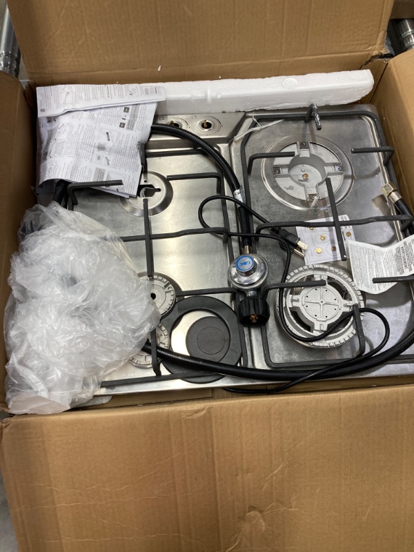 Photo 1 of 22?x20? Built in Gas Cooktop 4 Burners Stainless Steel Stove with NG/LPG Conversion Kit Thermocouple Protection and Easy to Clean (20Wx22L)