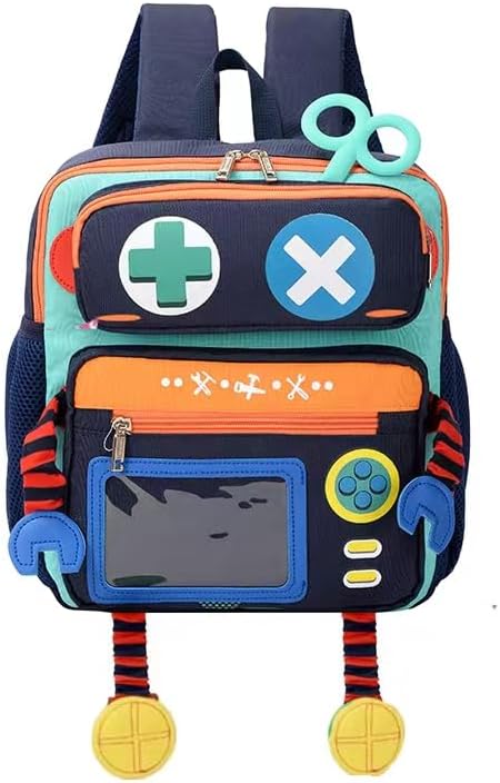 Photo 1 of Cute Robot Toddler Preschool Backpack, Schoolbag for boys?Suitable for kindergarten children (green)