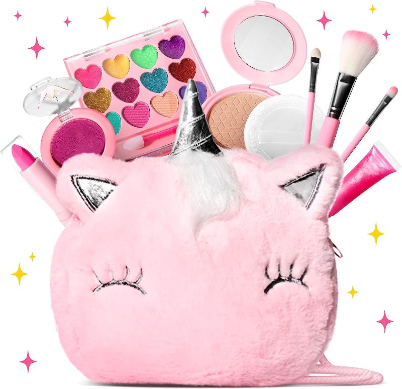 Photo 1 of Housideas Toys for 3 4 5 6 7 Year Old Girls Kids Makeup Kit for Girl with Cosmetic Bag