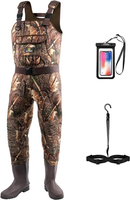 Photo 1 of DRYCODE Waders for Men with Boots, Waterproof Neoprene Chest Waders for Women, Duck Hunting & Fishing Insulated Waders