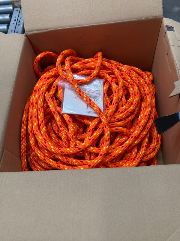 Photo 2 of 
Arborist Rope Climbing Rope Swing for Tree(1/2in x 100ft) Logging Rope 48 Strands for Pull, Swing, Knot (Orange)Arborist Rope Climbing Rope Swing for Tree(1/2in x 100ft) Logging Rop…