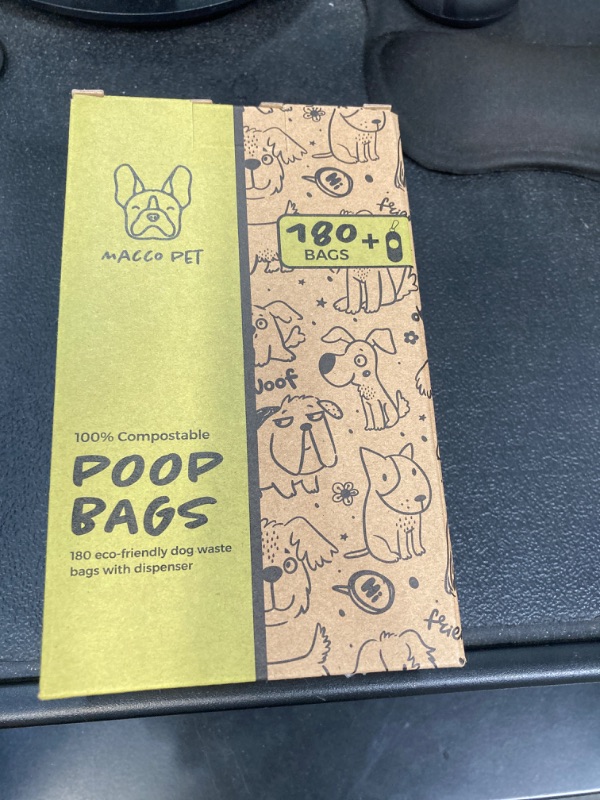 Photo 2 of Compostable Dog Poop Bags 180 Pack – Dispenser Refill Thick, Leakproof Dog Poop Bags – Large Easy to Open and Tear No Odor Doggie Pet Waste Bags Made from Cornstarch – 6.9 x 4.1 x 2.8 Inches, 15 Count (Pack of 12)