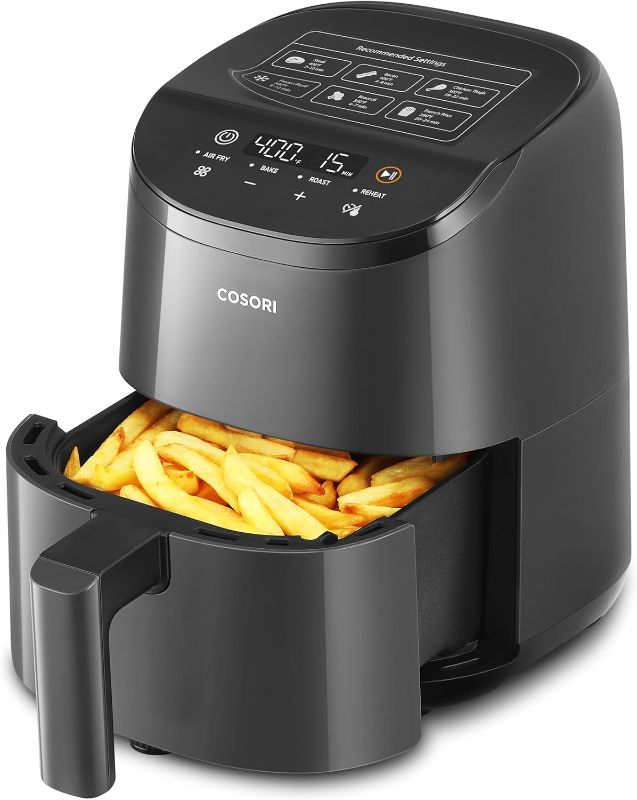 Photo 1 of 
COSORI Air Fryer Compact 2.1Qt, Small Mini Airfryer that Easy to Use with 4-in-1 Reheat, Bake, Roast Function, 97% Less Oil, 30 In-App Recipes with...