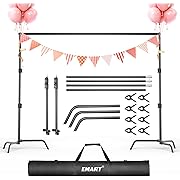 Photo 1 of 
Emart Backdrop Stand 7x10ft C Stand Photo Backdrop Stand Kit with 4 Crossbars, 8 Backdrop Clamps and Carrying Bag for Parties Wedding Events DecorationEmart Backdrop Stand 7x10ft C Stand Photo Backdrop Stand Kit with 4 Cr…