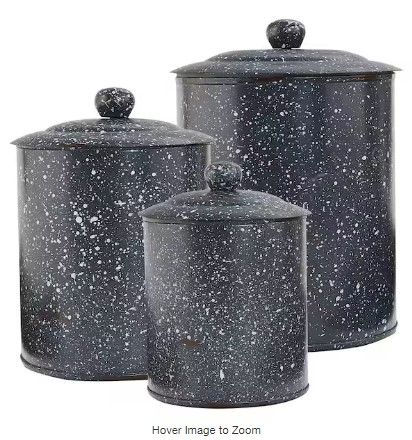 Photo 1 of 
Park Designs
Granite Enamelware Metal Canisters Set Gray