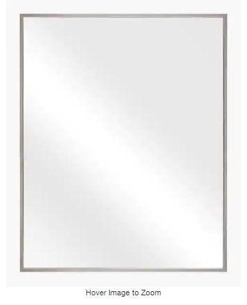 Photo 1 of 
Glacier Bay
22.2 in. W x 27.7 in. H Rectangular Polystyrene Framed Wall Bathroom Vanity Mirror in Brushed Nickel