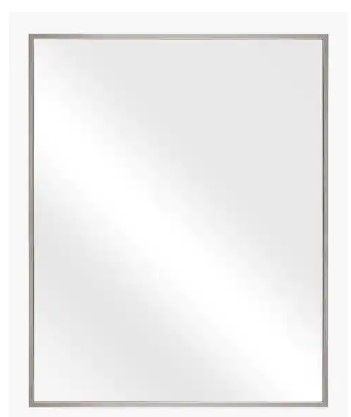 Photo 1 of 
Glacier Bay
22.2 in. W x 27.7 in. H Rectangular Polystyrene Framed Wall Bathroom Vanity Mirror in Brushed Nickel