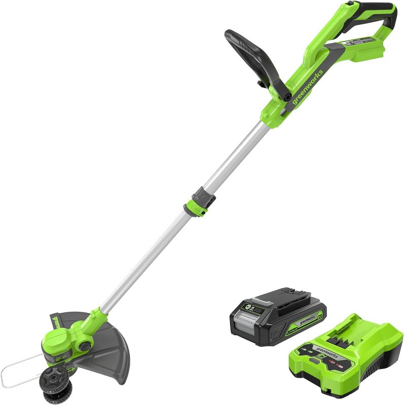 Photo 1 of 
Greenworks 24V 12-Inch Cordless String Trimmer/Edger (Gen 2), 2.0Ah Battery and Charger Included