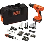 Photo 1 of 
BLACK+DECKER 20V MAX* POWERCONNECT Cordless Drill Kit + 100 pc. Kit (BDC120VA100), OrangeBLACK+DECKER 20V MAX* POWERCONNECT Cordless Drill Kit…