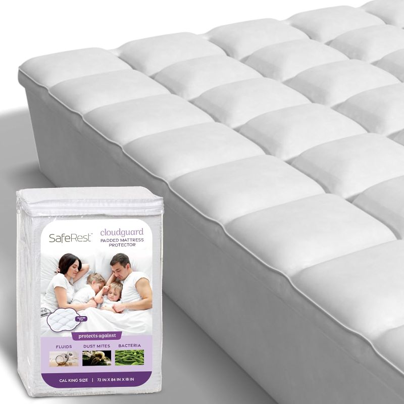 Photo 1 of 
SafeRest CloudGuard - Queen Size Hybrid Mattress Protector & Pad (Extra Padded) - 100% Waterproof Quilted Pillow Top Mattress Cover - Thick, Plush &...