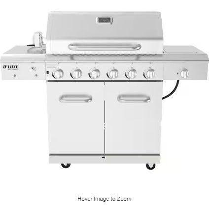 Photo 1 of ***SEE NOTES*** Nexgrill Deluxe 6-Burner Propane Gas Grill in Stainless Steel with Ceramic Searing Side Burner and Rotisserie Kit