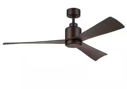 Photo 1 of 
KICHLER
True 52 in. Indoor/Outdoor Satin Natural Bronze Downrod Mount Ceiling Fan with Remote Included for Covered Patios