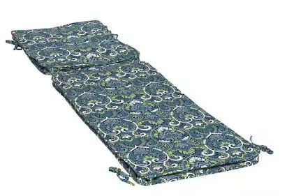Photo 1 of ARDEN SELECTIONS
ProFoam 72 in. x 21 in. Outdoor Chaise Cushion Cover, Sapphire Aurora Blue Damask