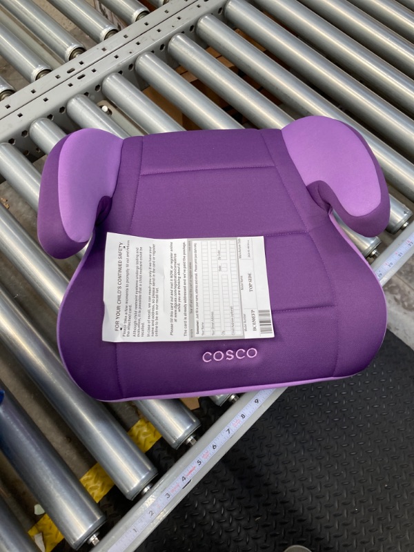 Photo 1 of Cosco Topside Booster Car Seat - Easy to Move, Lightweight Design (Grape), 1 Count (Pack of 1)