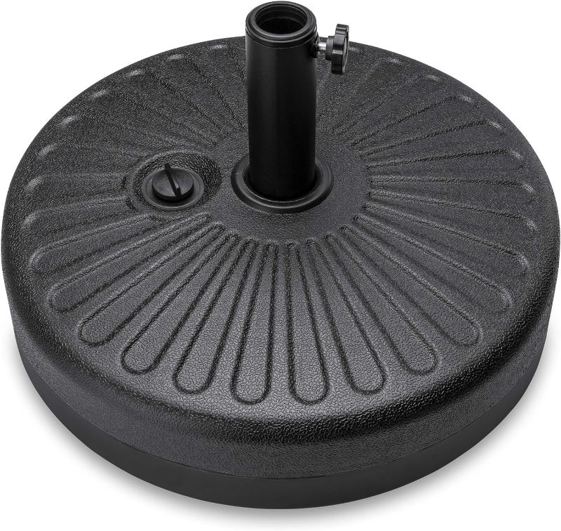 Photo 1 of ***MISSING UMBRELLA HOLDER*** Best Choice Products Fillable Umbrella Base Stand Round Sunburst Plastic Patio Umbrella Base Stand, Pole Holder for Outdoor, Lawn w/ 55lbs Weight Capacity, Adjustment Knob