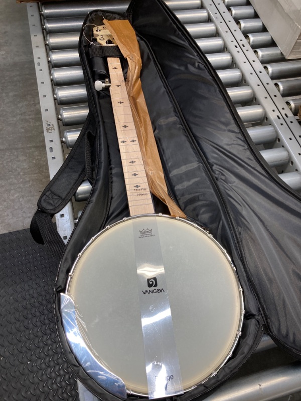 Photo 2 of Vangoa Banjo Open Back 5 String Full Size, Clawhammer Banjo Beginner Kit with Renaissance Remo Head, Maple Banjo with Geared 5th Tuner, Natural Full Open Back Renaissance Remo Head