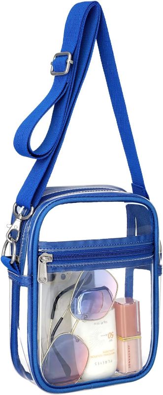 Photo 1 of Clear Bag Stadium Approved - Clear Purses for Women Stadium Crossbody Messenger Bag for Concerts Sporting Events