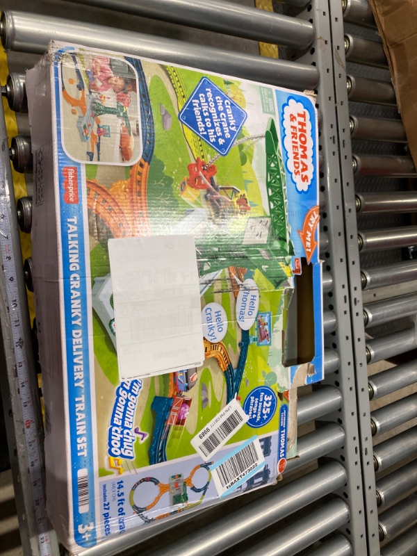 Photo 3 of *** Missing Thomas and the piece that talks.**** Thomas & Friends Motorized Train Set, Talking Cranky Delivery Set, Talking Crane & Battery Powered Toy Train with Songs & Sounds Medium Thomas Talk set - simplified packaging