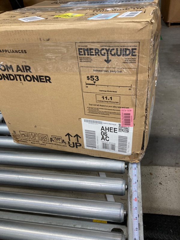 Photo 1 of ***(USED)***
GE Electronic Window Air Conditioner 6000 BTU, Efficient Cooling for Smaller Areas Like Bedrooms and Guest Rooms, 6K BTU Window AC Unit with Easy Install Kit, White White 6000 BTU LED Controls