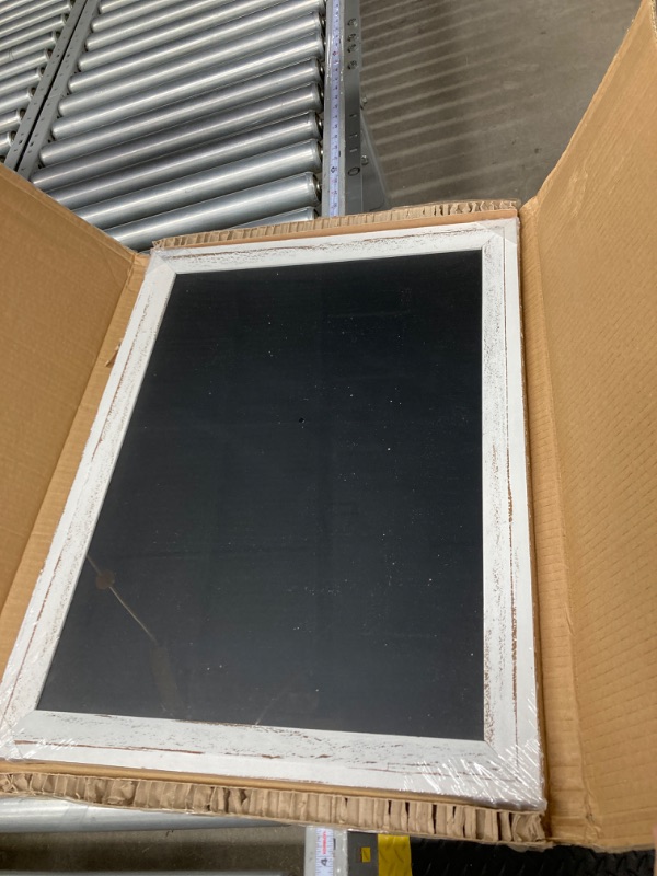 Photo 1 of 4 THOUGHT Magnetic Chalkboard, 18" x 24" Chalk Board for Wall Vintage White Framed Decorative Blackboard Menu Board for Home, Office, School, Kitchen, Cafe 24" x 18"