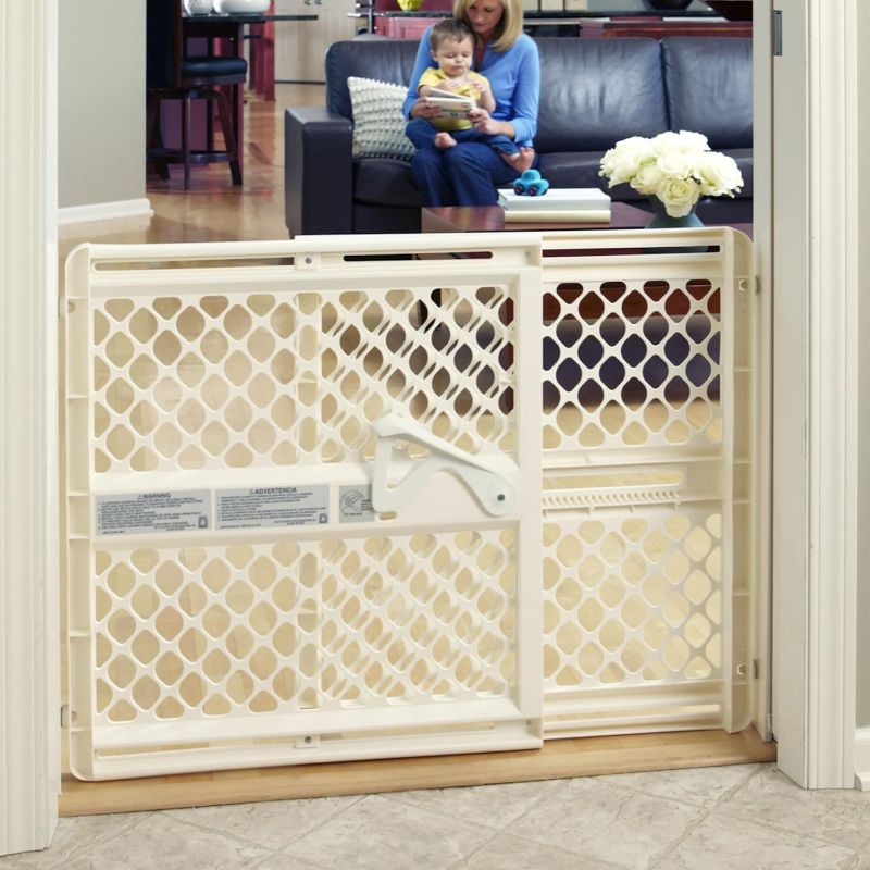 Photo 1 of Toddleroo by North States Supergate Ergo Child Gate, Baby Gate for Stairs and Doorways. Includes Wall Cups. Pressure or Hardware Mount. Made in USA. (26" Tall, Ivory)