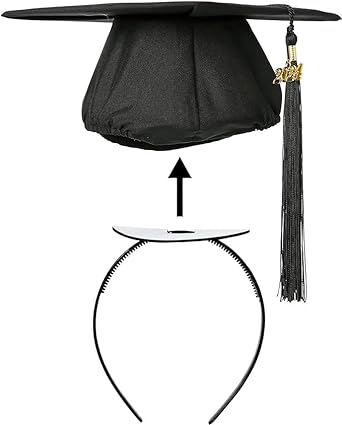 Photo 2 of ***4 pack **
2024 New Adjustable Graduation Cap Headband, Graduation Hat Holder,Secure Your Grad Cap and Your Hairstyle - Graduation Cap Headband Insert, Grad Cap Insert Black