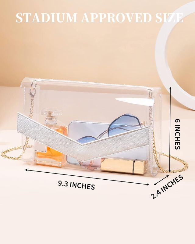 Photo 1 of *** 3 pack ***
Vorspack Clear Bag Stadium Approved - Cute Clear Purse for Women PVC Clear Crossbody Bag for Sports Concert Festival