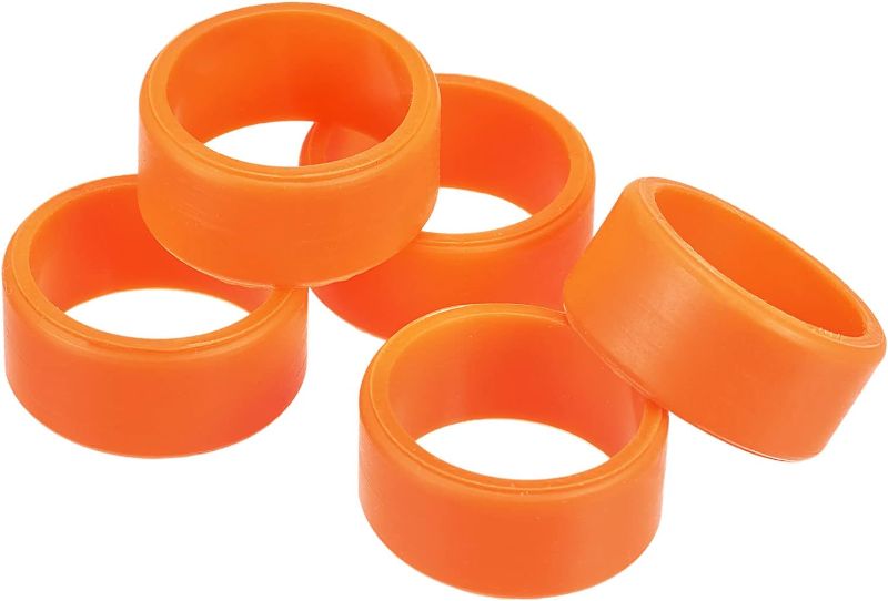 Photo 1 of MECCANIXITY Silicone Rubber Bands Rings Non-slip 1" Orange for Wrapping Paper, Cord Wraps, Bundle  8 
pcs