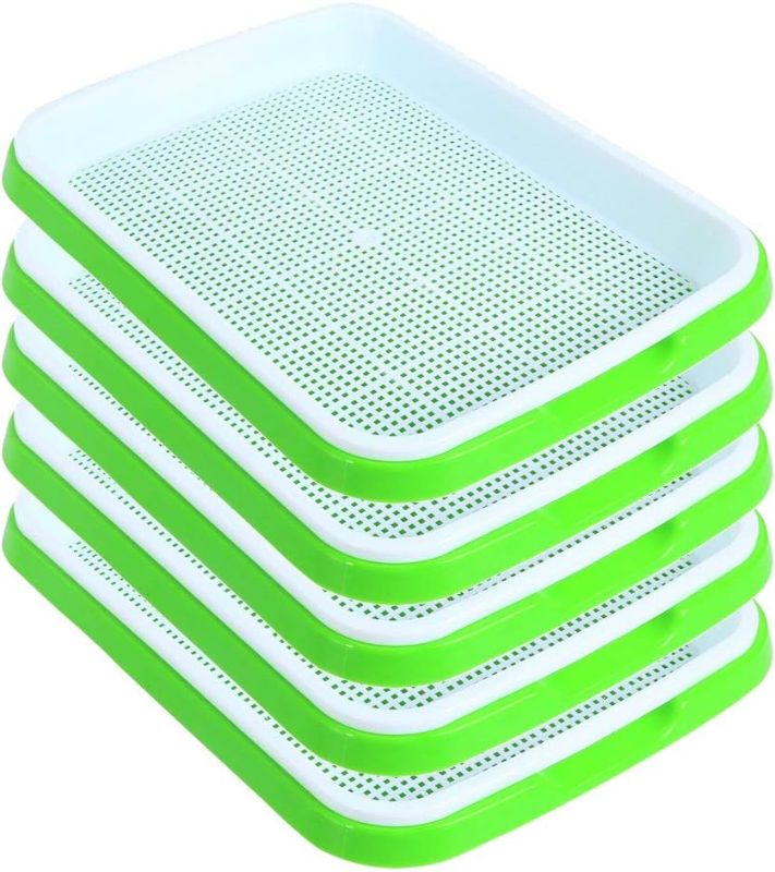 Photo 1 of SHEING Seed Sprouter Germination Tray 5 Pack, BPA Free Nursery Healthy Wheatgrass Seeds Grower & Storage Trays for Garden Home Office
Brand: SHEING