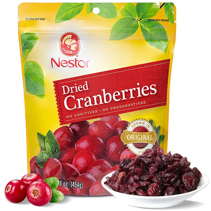 Photo 1 of ***3***pack
Premium Tasty Dried Cranberries 1 lb, Nestor 100% Natural Non-GMO, No Preservatives,Unsulfured Dry Fruit Sweetened Cranberry for Snacks Baking Oatmeal Salads, US-Grown