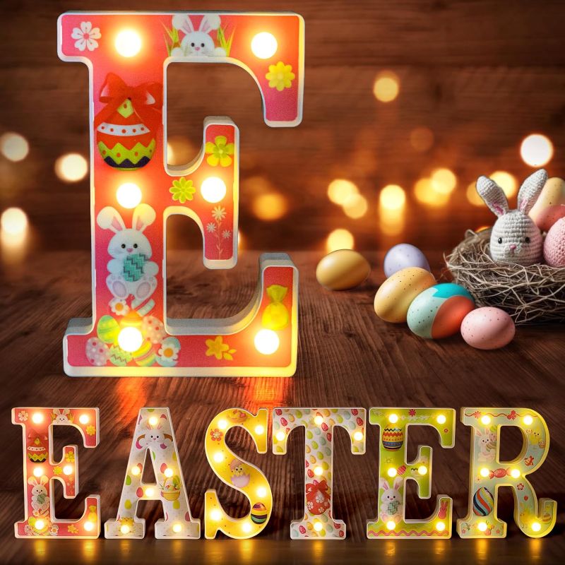 Photo 1 of 
Easter Lights- Easter Decorations Indoor-Easter Table Decorations for the Home - Spring Decors Tabletopper Decorations for Party Home Holiday- Easter Sign...
