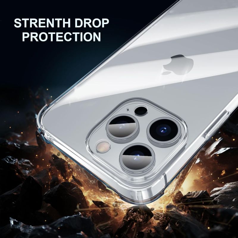 Photo 1 of  Compatible with iPhone 15 Pro Case, 6.1inch Full Covered iPhone 15 Pro Protective Cover, Silicone Case for iPhone 15 Pro-Clear White