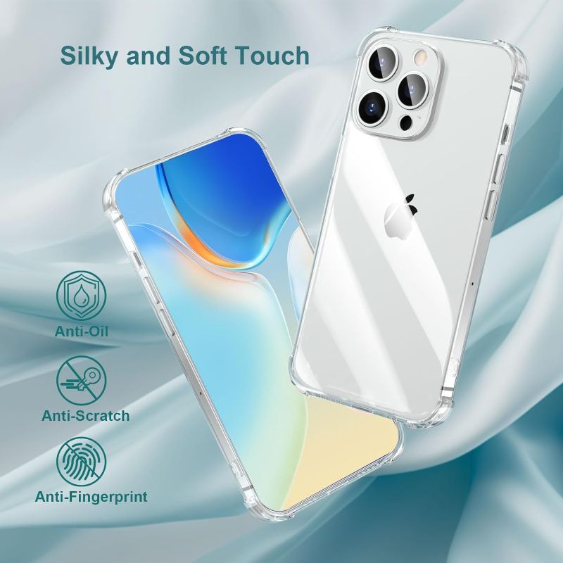 Photo 1 of  iPhone 13 Pro Silicone Case, 6.1inch iPhone 13 Pro Case, Soft Shockproof iPhone 13 Pro Cover-Clear White
Size:iPhone 13 Pro