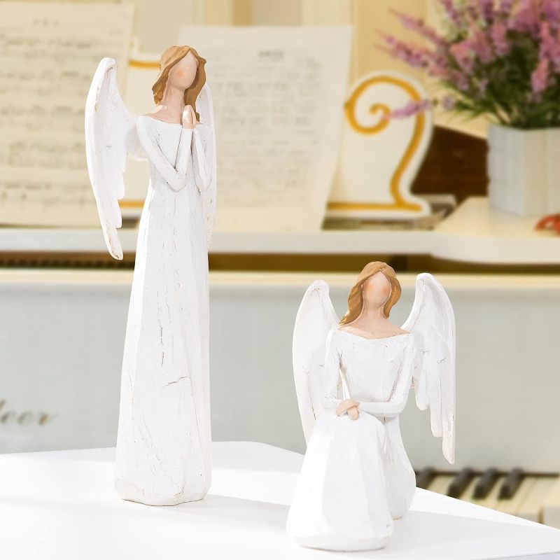 Photo 1 of  Angel Statue for Sympathy Gift, Hand-Painted Angel Figures and Statues to Show Love,Bereavement,Christmas Angels Figurines,Guardian Angel Collectible Figuriner