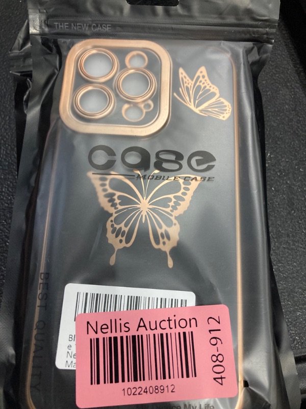 Photo 1 of for iPhone 12 Pro Max 6.7 Inch Luxury Plating Cute Butterflies Cover with Screen Protector Fun Cute Side Pattern Soft TPU Shockproof Full Camera Lens Protection Electroplated Case - Black
2 PACK 