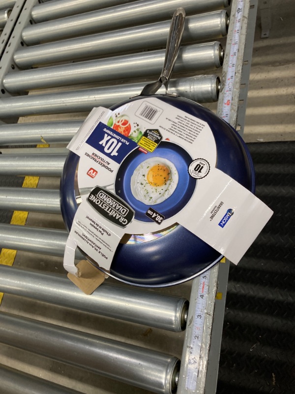 Photo 1 of ***(SMALL DENT ON PAN)***
Granitestone Blue 12 Inch Non Stick Frying Pans Nonstick Skillet with Mineral and Diamond Triple Coated Surface, Nonstick Frying Pan, Nonstick Pan, Oven/Dishwasher Safe Non Stick Pan, 100% Non Toxic 12" Fry Pan