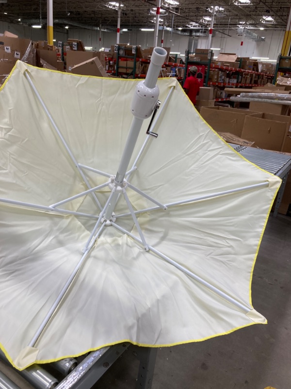 Photo 2 of 
Blissun 6.5 ft Patio Umbrella, Yard Umbrella Push Button Tilt Crank (Cream White)
Color:Cream White