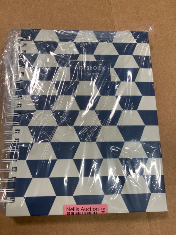 Photo 3 of Cute Hardcover Spiral Notebook, 5 Subject College Ruled Composition 8.5 * 11 Notebooks for School and Work (Navy)