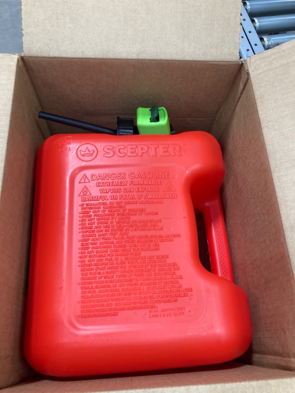 Photo 2 of Scepter FSCG552 Fuel Container with Spill Proof SmartControl Spout, Red Gas Can, 5 Gallon 5 Gallon Red Gas Can