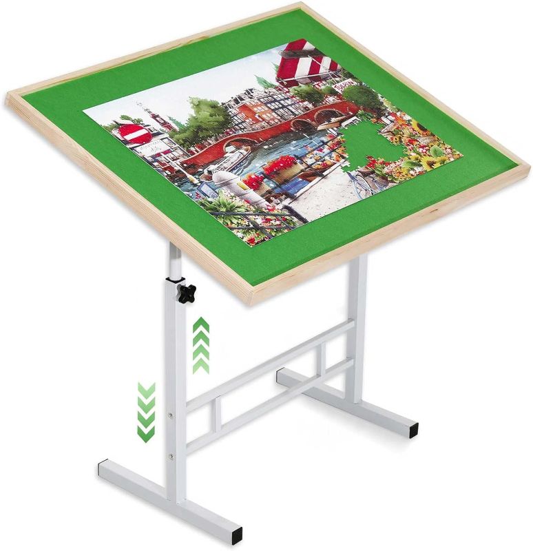 Photo 1 of 

Puzzle Table 1500 Pieces Wooden Jigsaw Puzzle Table with Legs Height Adjustable & Angled Tiltable Puzzle Tables for Adults Folding Puzzle Board Table







