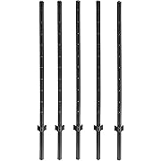 Photo 1 of 7 Feet Metal Fence Post Wide Fence U Post Black, Pack of 5, for Garden Wire Fence U-Channel Steel Garden Post Sign Post