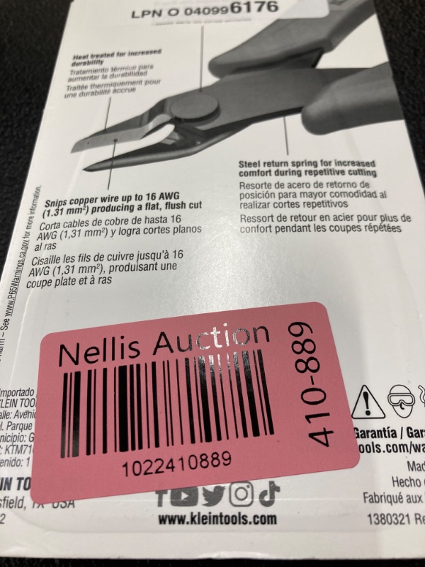 Photo 1 of 
Klein Tools - Midget Lightweight Diagonal Cutters 72080 5 Flush Cut Pliers - Sold as 1 Each by Klein Tools
