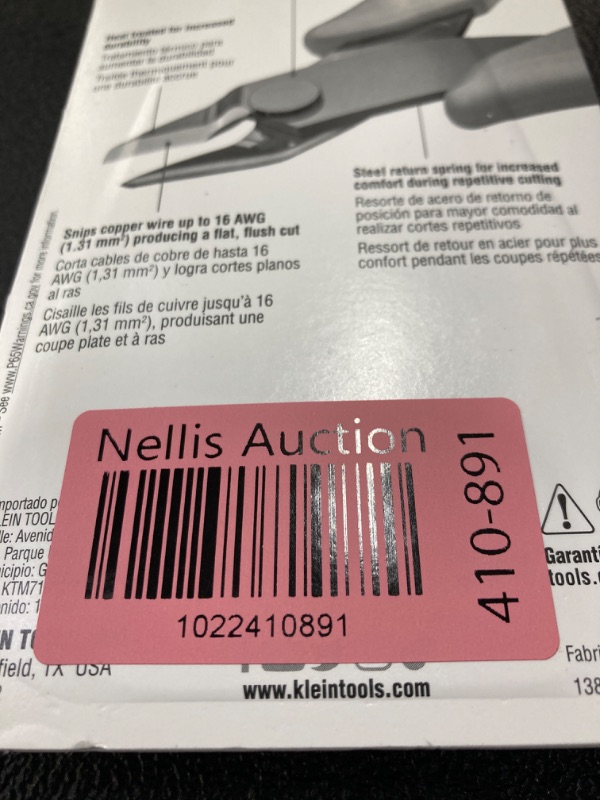 Photo 2 of 
Klein Tools - Midget Lightweight Diagonal Cutters 72080 5 Flush Cut Pliers - Sold as 1 Each by Klein Tools
