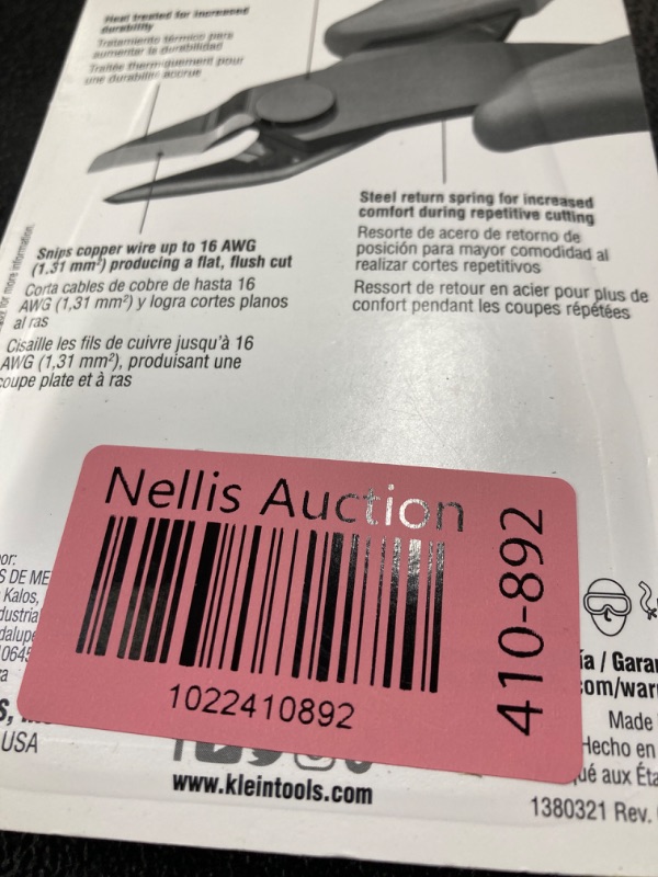 Photo 3 of 
Klein Tools - Midget Lightweight Diagonal Cutters 72080 5 Flush Cut Pliers - Sold as 1 Each by Klein Tools
